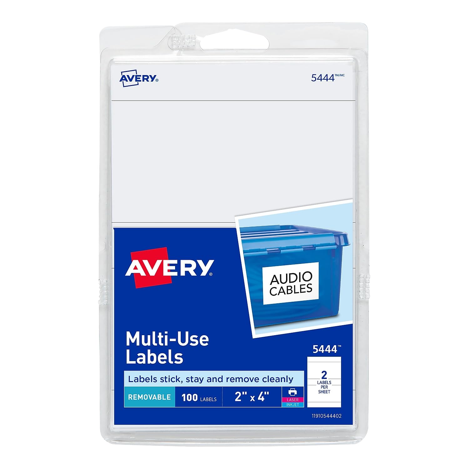 Amazon.com : Avery 05444 Removable Multi-Use Labels, 2-Inch x 4